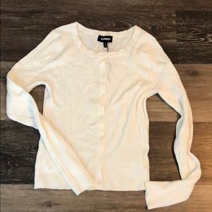 NWT Express ribbed button up lightweight sweater.